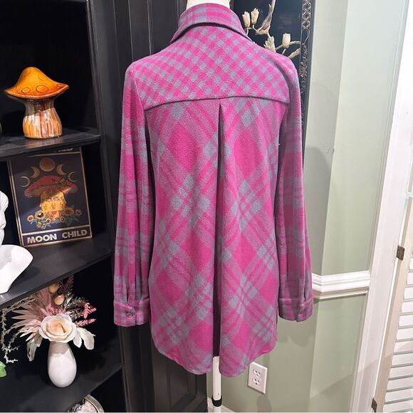 Soft Surroundings Asymmetrical Plaid Button Front Tunic – XS - Picture 7 of 10